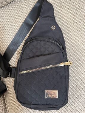 Small Black Quilted Crossbody Sling Bag